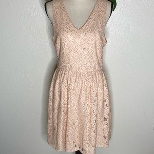 Everly Blush & Black Large Sleeveless Dress